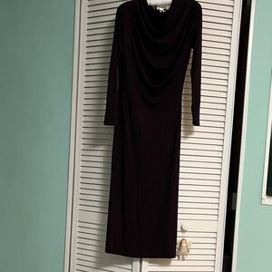NWOT Vince Sophisticated eggplant color midi long Sleeve Dress, size XS